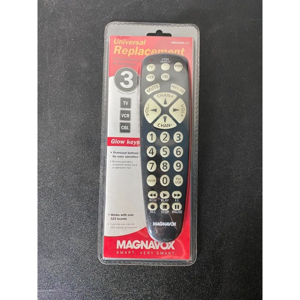 New in Package Magnavox MRU3300/17 Universal Replacement Remote